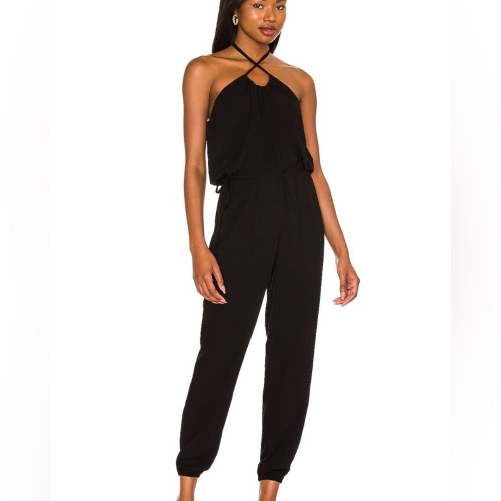 NWT! Indah x revolve black halter top jumpsuit